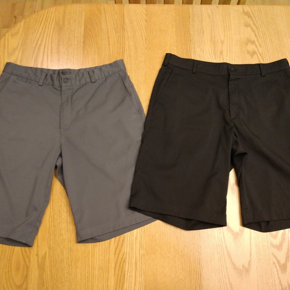 Two pair of used Nike golf shorts.